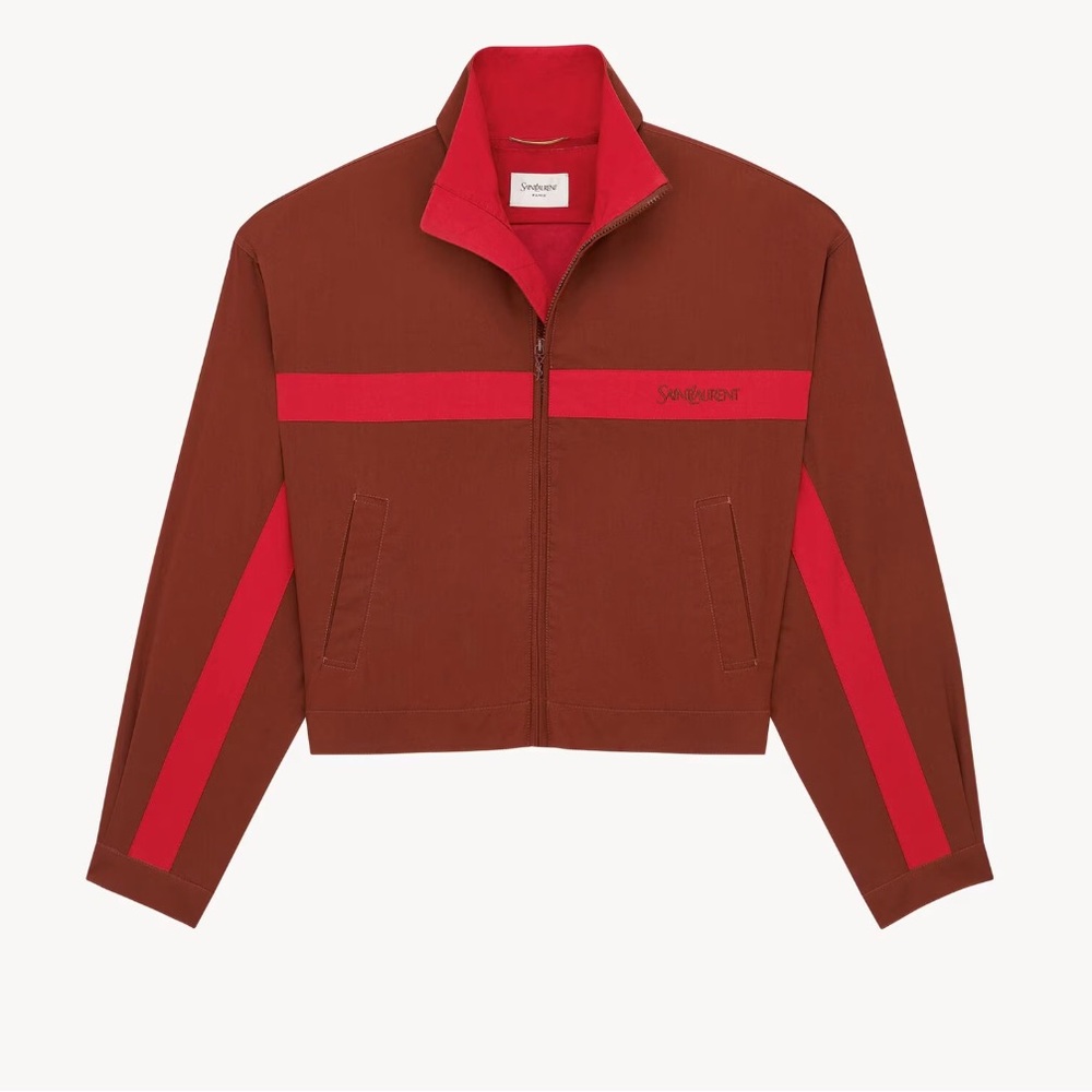 SAINT LAURENT JACKET IN COTTON COGNAC - Picture 1 of 17
